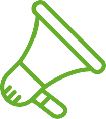 A megaphone icon.