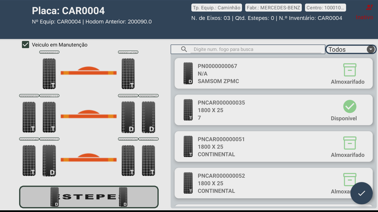 Screenshot of SAP ERP platform integrated with fleet module